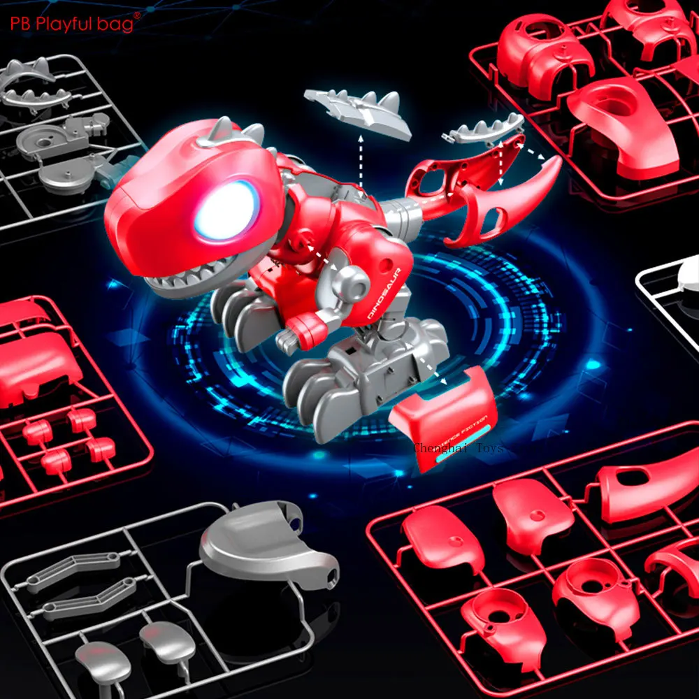 Cartoon DIY Assembling Dinosaur Tyrannosaurus Rex RC Animal Car 2024 Electric Toy Gift for Kids AC213 2