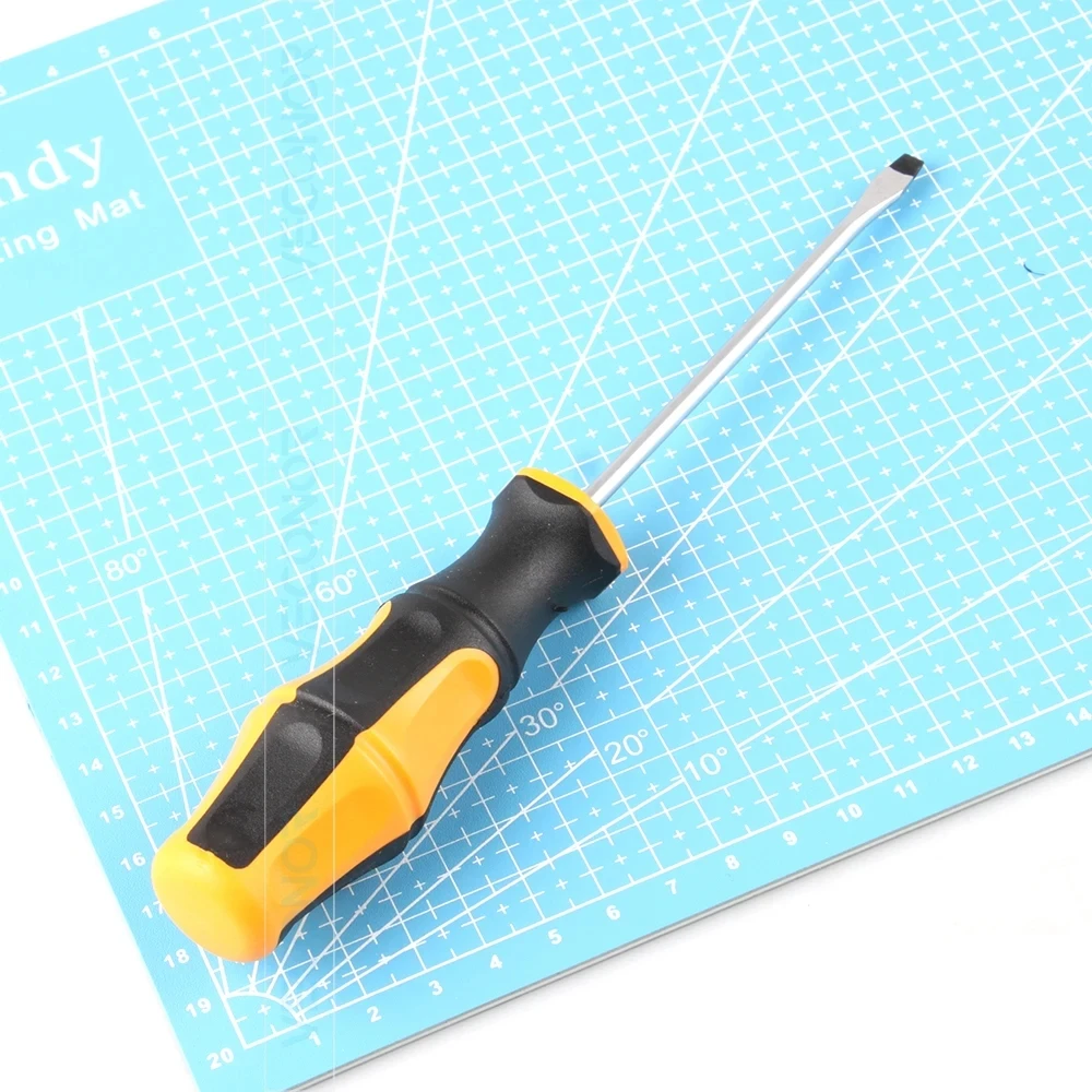 Description Picture 5 of item1pc Magnetic Slotted Flat Head Screwdriver Multifunctional Household Basic Anti Slip Manual Screw Drive Tool