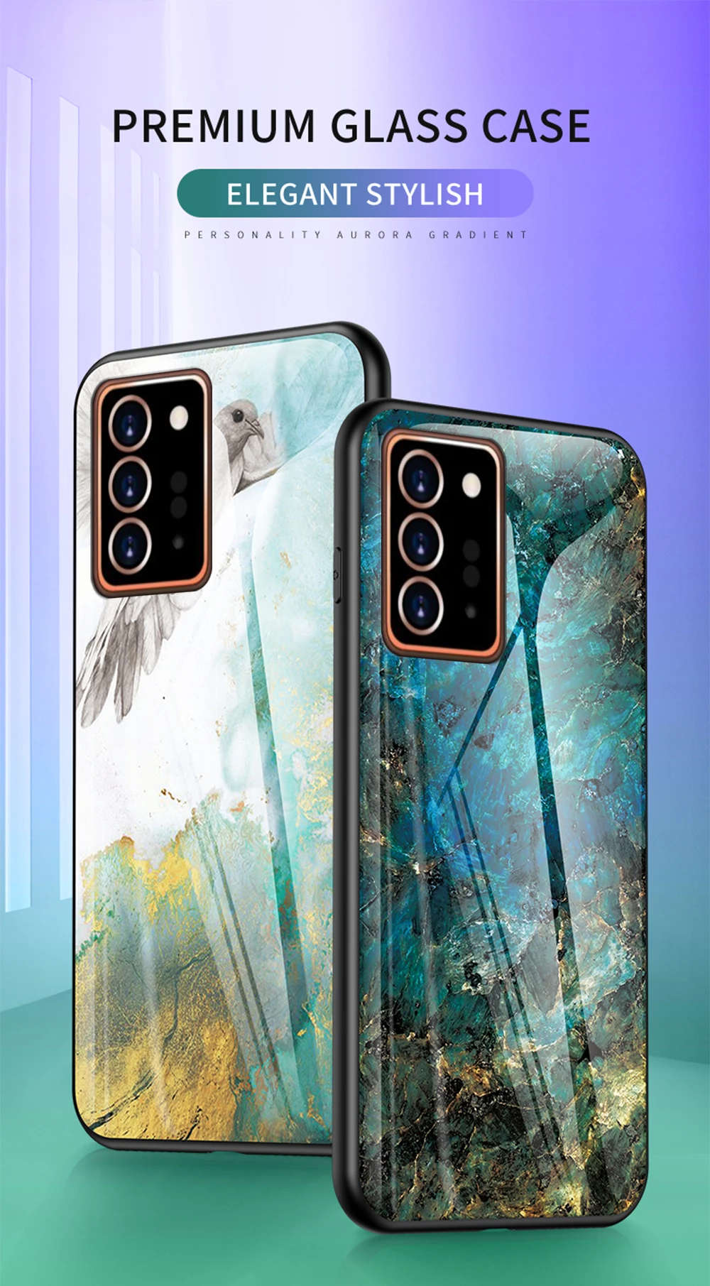 Note20 10 Lite ovitek DECLAREYAO iz trdega stekla Coque za Samsung Galaxy Note 20 Ultra 10 Plus ovitek, silikonski tanek temper_voghion.com