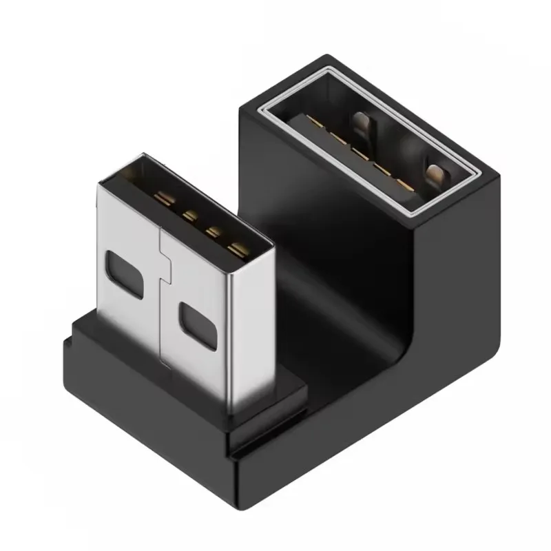 USB 3.0 Right Angle Male to Female Extension Adapter - 90 Degree Upward Elbow Connector, 10Gbps Data Transfer