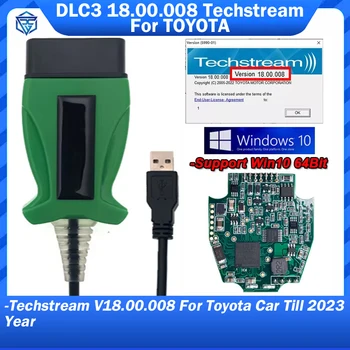 DLC3 18.00.008 Techstream per TOYOTA 2 TOYOTA2 TIS J2534 Passthru OBDII OBD2 Scanner per cavi diagnostici per Auto fino a 2022 anni
