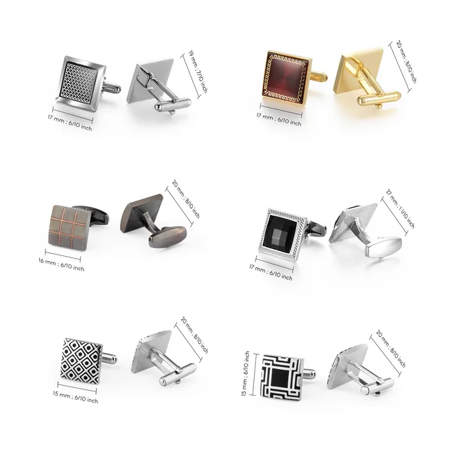 6/12 Pair Wed Cufflinks For Mens Wedding Guest Gift Man Shirt Cufflink Set Vintage Luxury Father's Day Men Cuffs Lawyer Tie Clip 2
