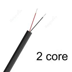 Premium Flexible Multi - Core Automotive Cable for LED Lights and Speakers - 12V (2 Core - Black)