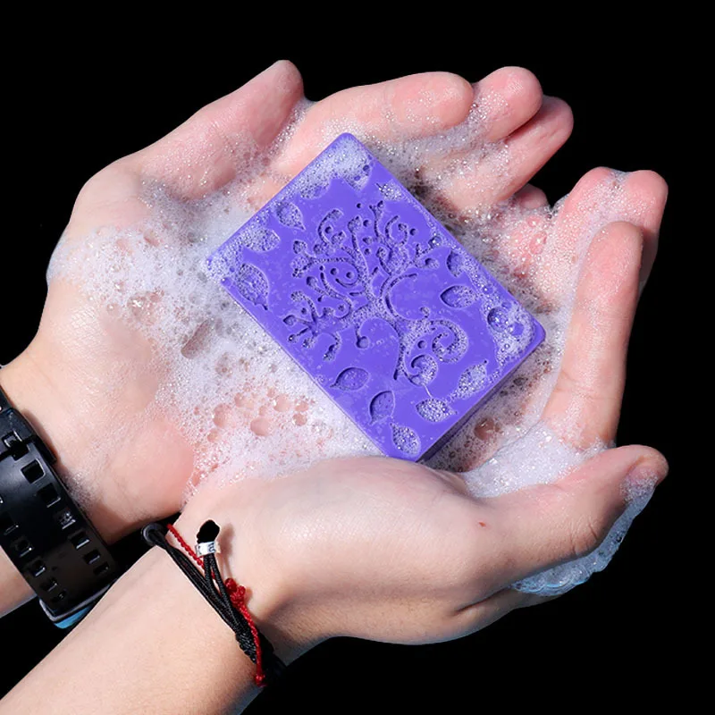 Western Art Plant Pattern Soap Candle Mold DIY Handmade Silicone Soap Mould Plaster Tools 3d Crafts Molds Making Gift
