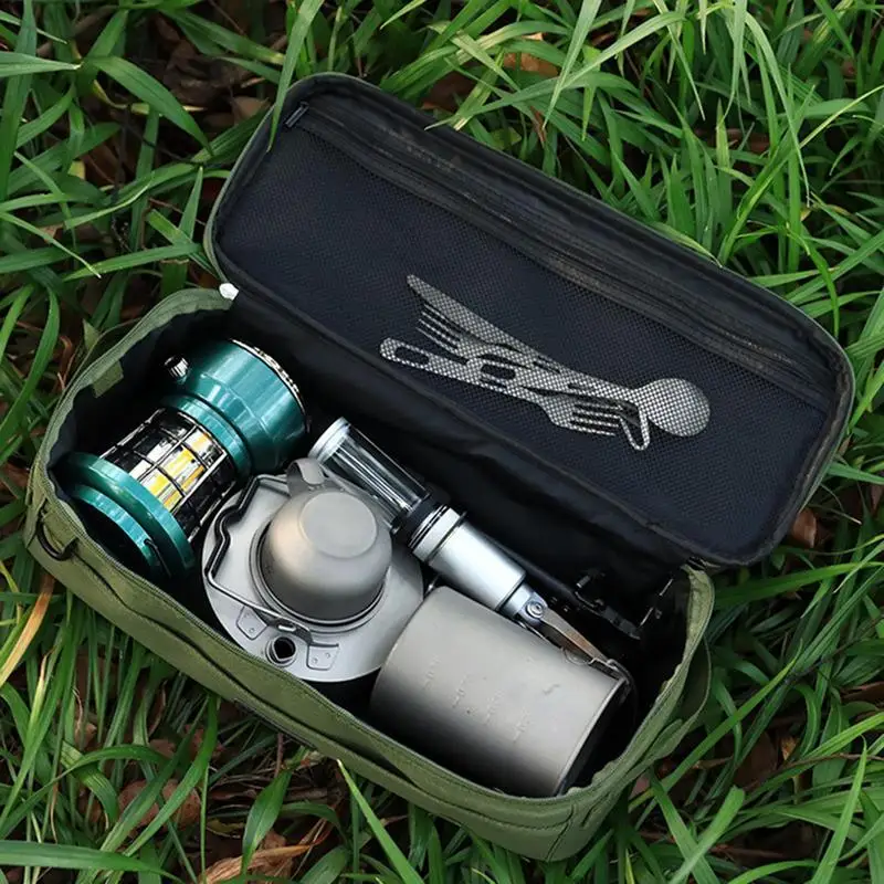 Cooking Utensil Organizer Bag Portable Camping Travel Cookware Storage Bags Outdoor Picnic Hiking Camping Utensil Carrier Pouch