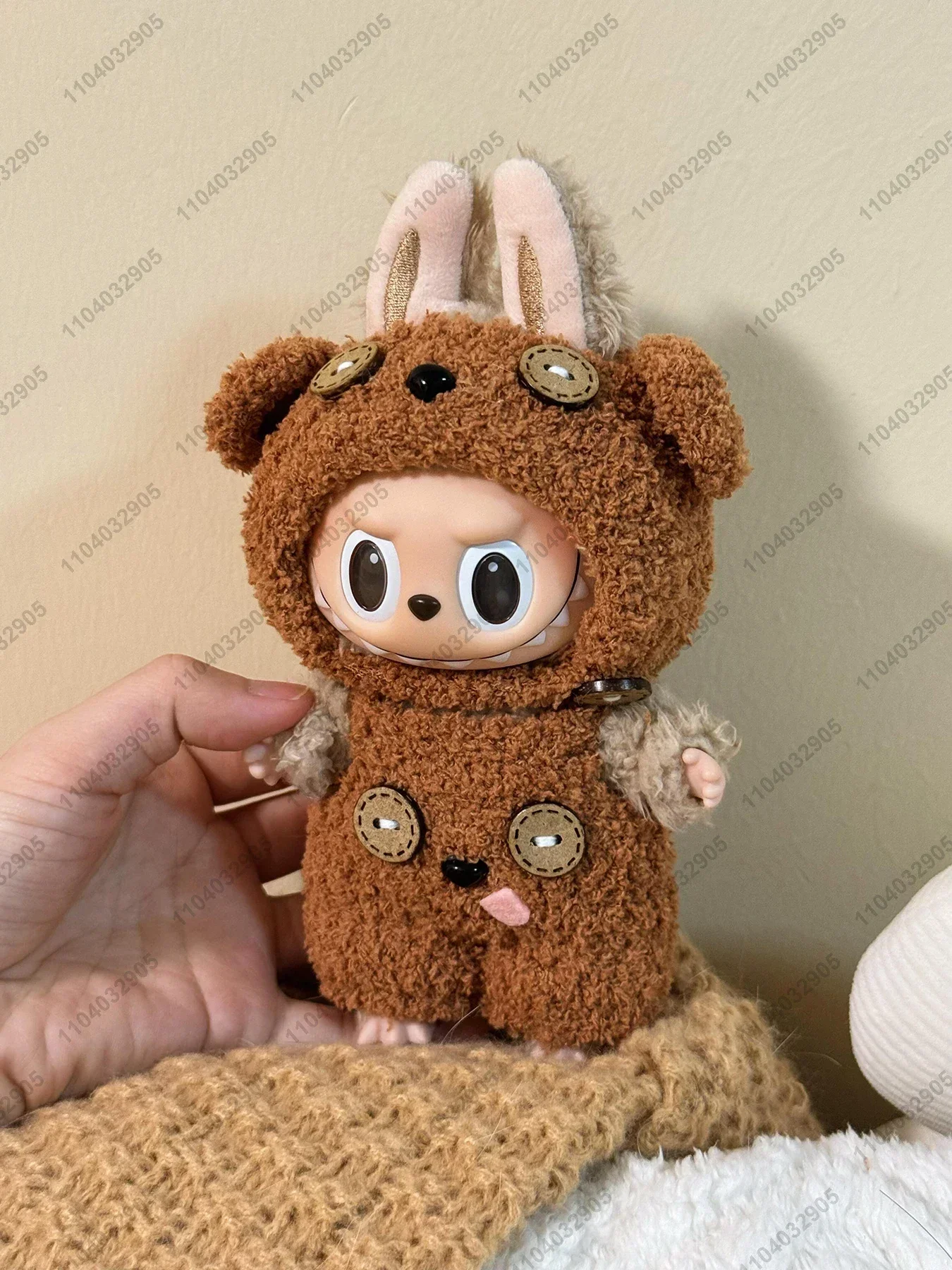 Labubu The Monsters Clothes Despicable Me Minion Tim bear Costume Vinyl Doll Action Figure 1:1 Replica Bag Charm Pendant Gift