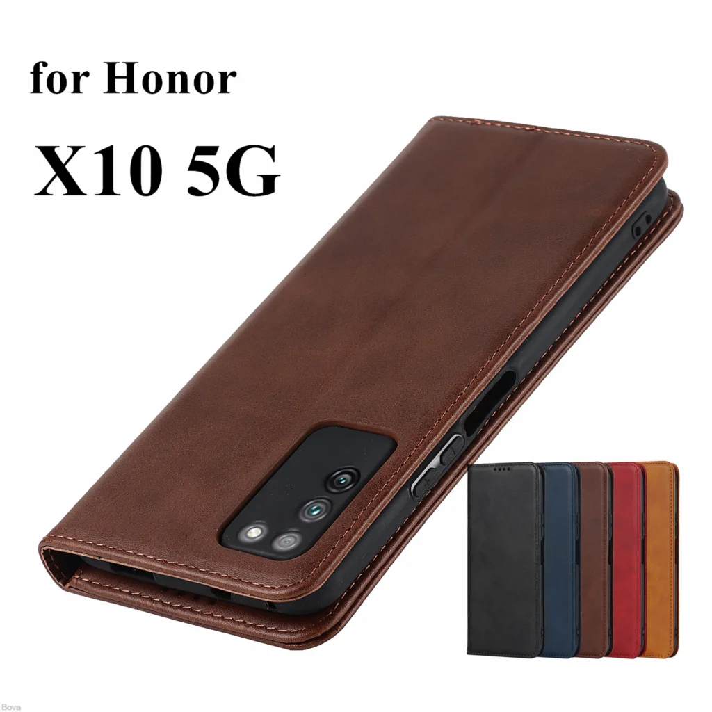 

Кожаный чехол для Huawei Honor X10 5G, флип-чехол, держатель для карт, кобура, Магнитный чехол, чехол-бумажник