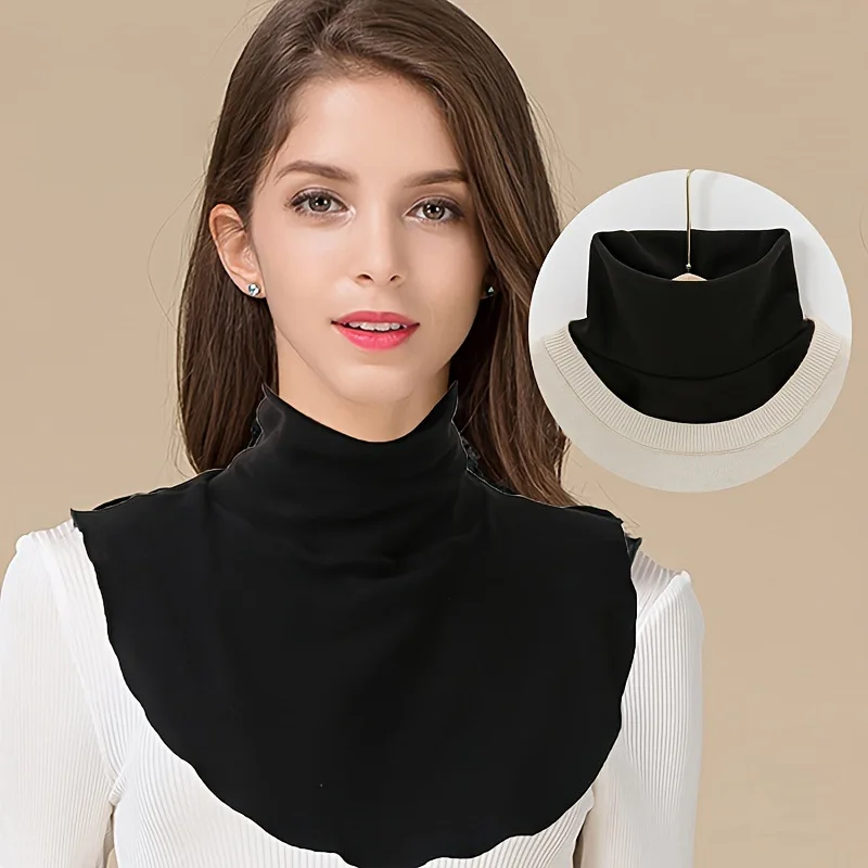 

2023 New Neck Cover Fake Collar Women Jersey Hijab Ramadan Muslim Fashion Inner Cap Turban Islam Clothing Modal Turtleneck