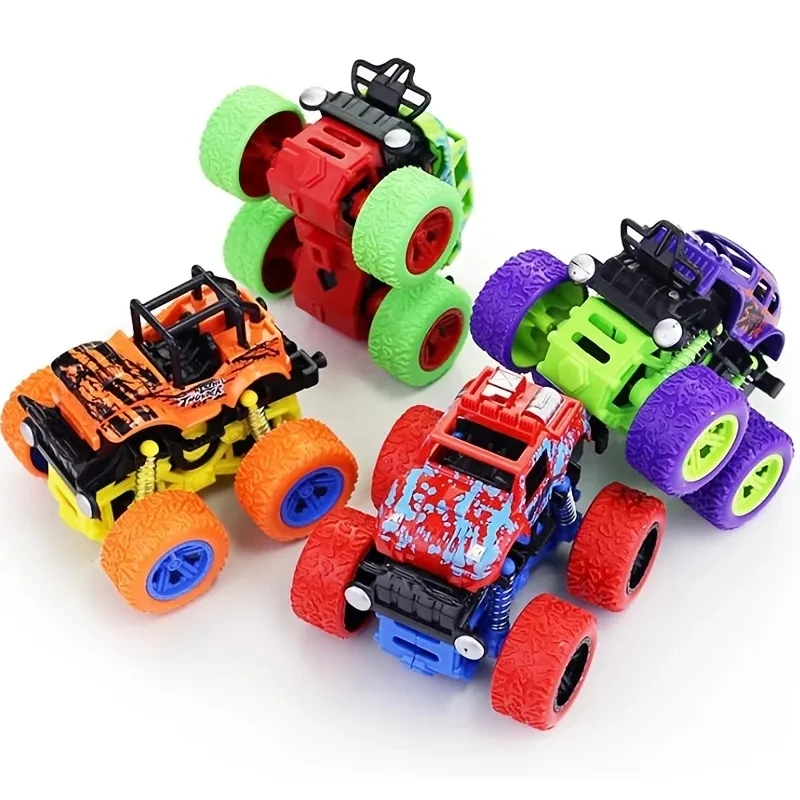 Amazing Double-Sided Pull Back Off-Road Vehicle for Kids - 4WD Inertia Stunt Drive Toy Car as a Perfect Children's Gift