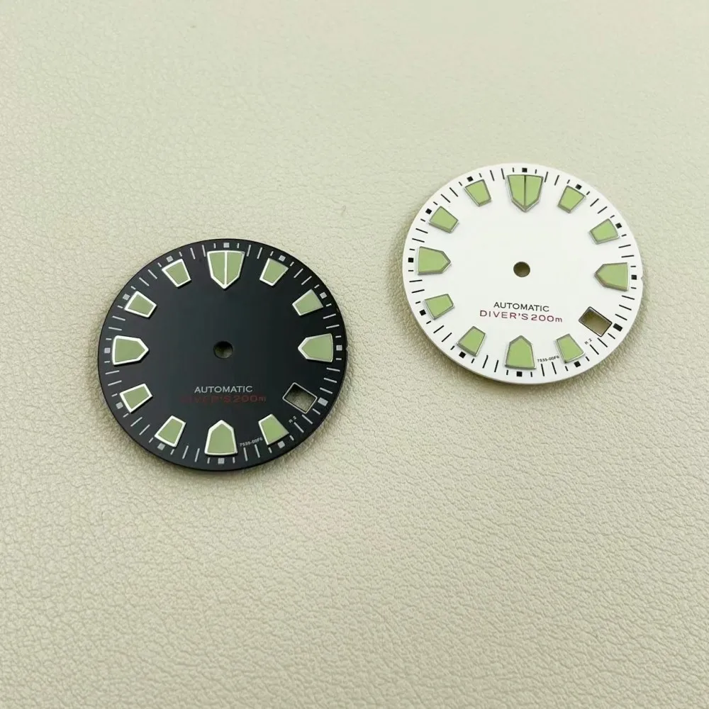 

Modified NH35 dial abalone green luminous diving watch literal replacement NH36 mechanical surface disk diameter 28.5mm