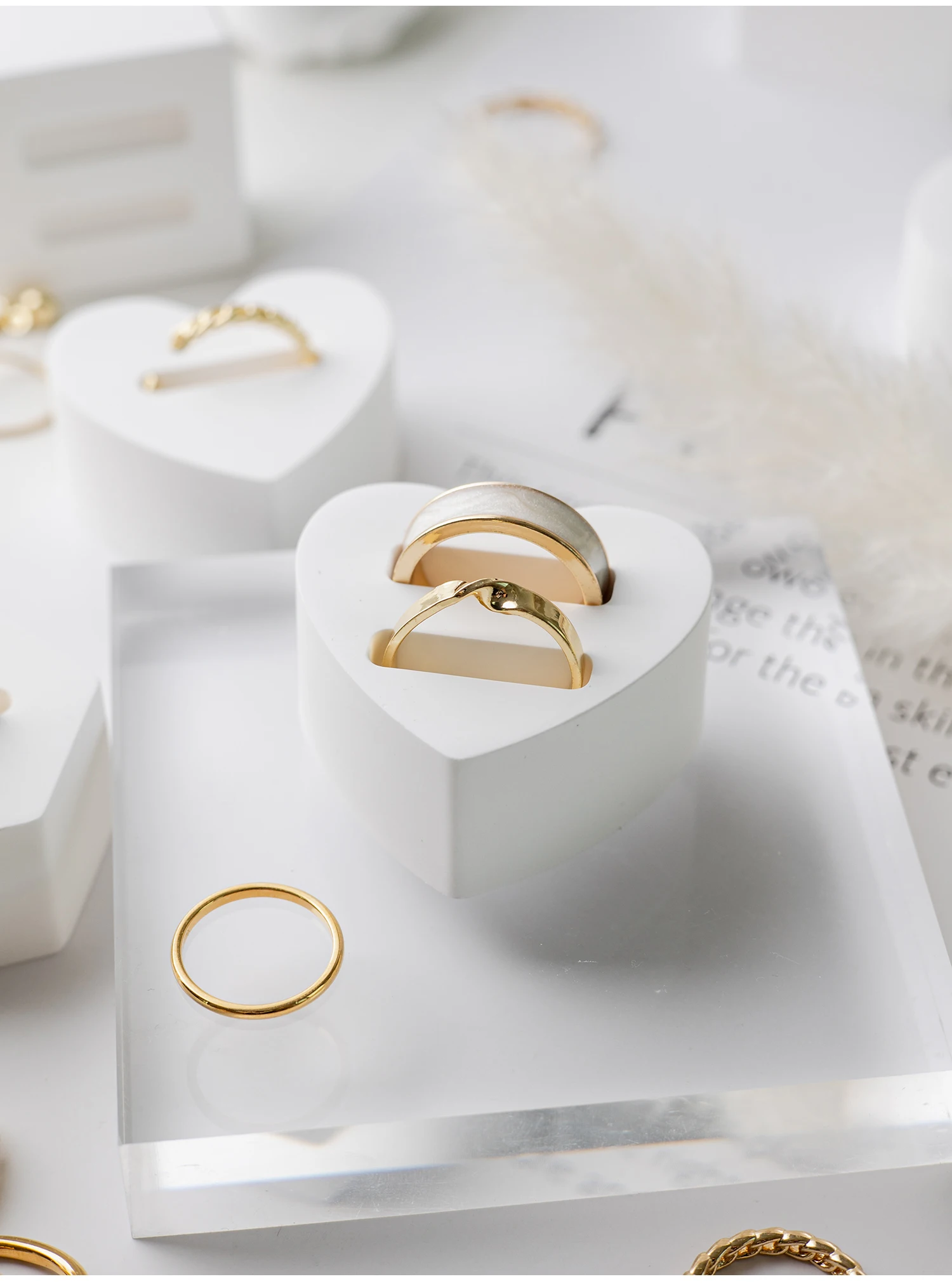 Supporti Anelli Set 4 Mani Espositore Gioielli - Bianco E Nero, Per Anelli, Bracciali, Collane Manichino Bianco - Foto 11