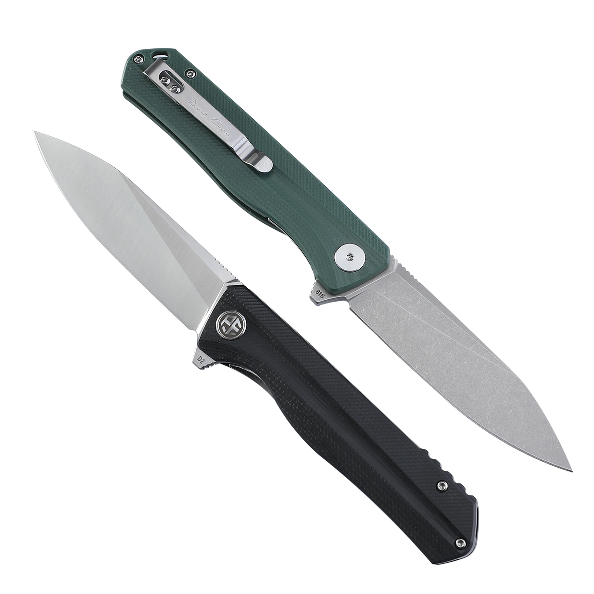 Petrified Fish PF818 Pocketknives D2 Steel Ball Bearing G10 Handle Folding Knife Foldable Camping Hunting EDC Pocket Tool 2