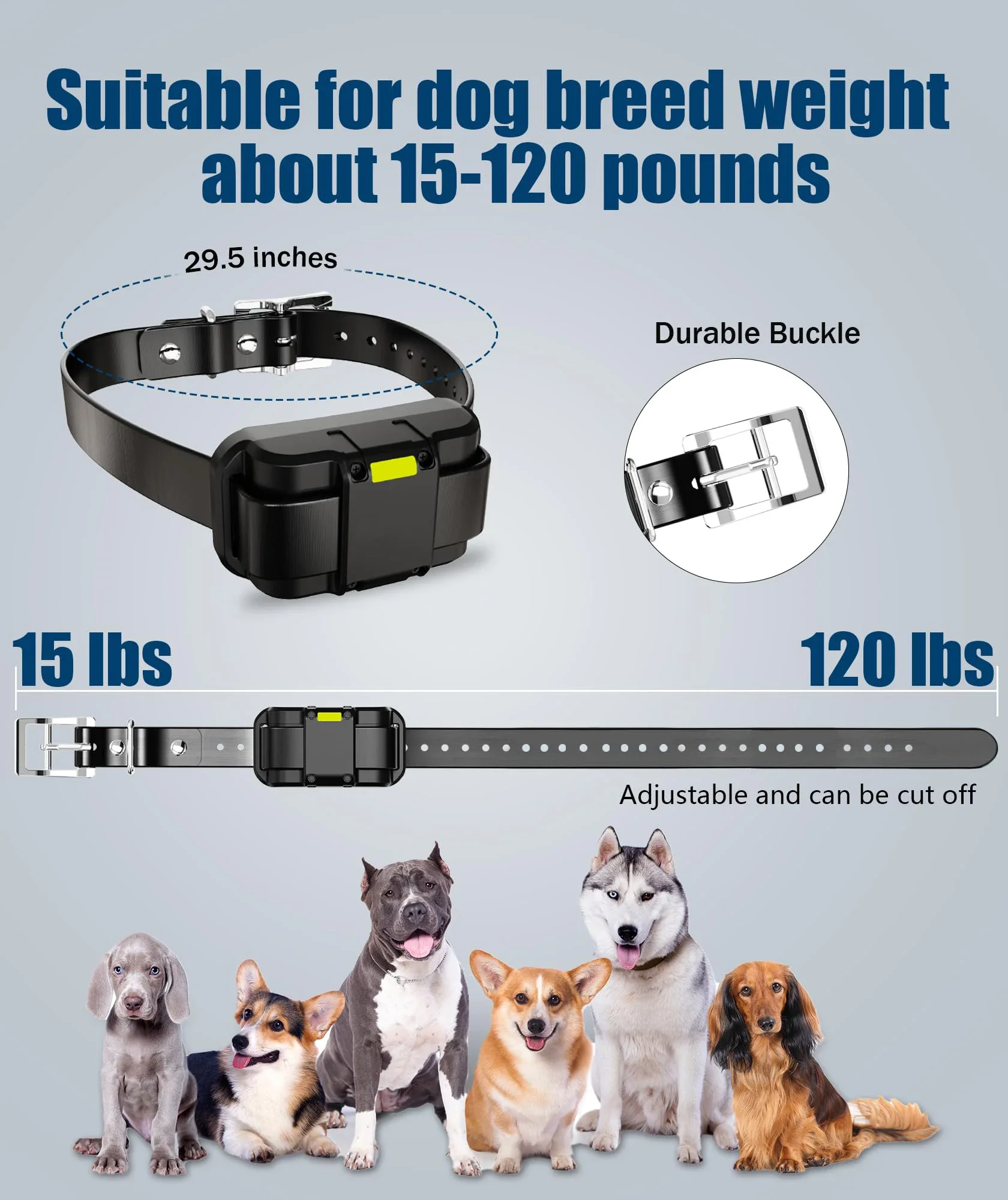 S0f8c9bd9e22f4cd282486566f33a4f651.png Dog Shock Collar - 5200FT Dog Training Collar with Remote, IPX7 Waterproof Electric Collar and Remote with 4 Training Modes