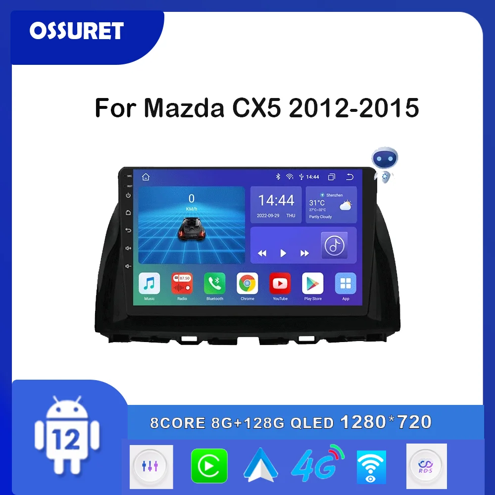 

2din Android 12 For Mazda CX5 CX-5 2012-2015 Car Radio Multimedia Player 7862 Autoradio rds 4G wireless Carplay GPS navi Stereo
