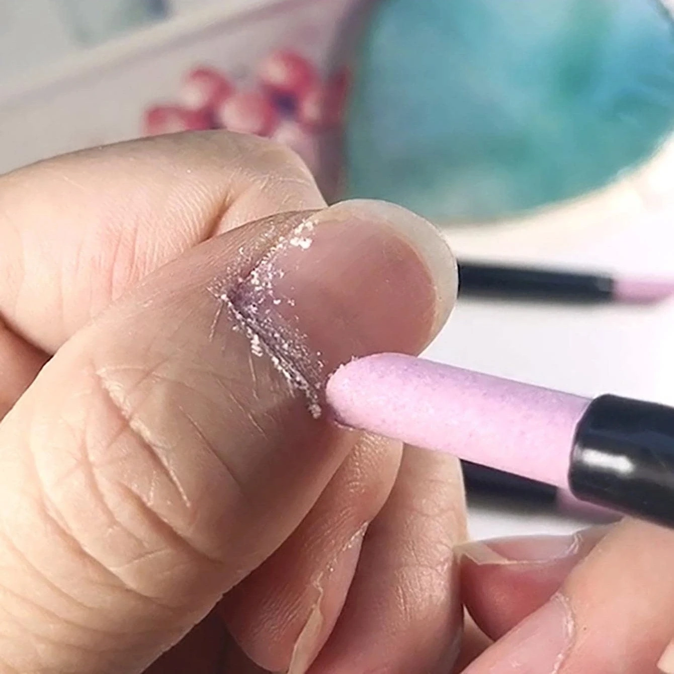 1pc/5pcs Nail File Cuticle Stone Pusher Nail Sanding Sticks Nail Art Pen Cuticle Remover Trimmer Buffer Manicure Tools