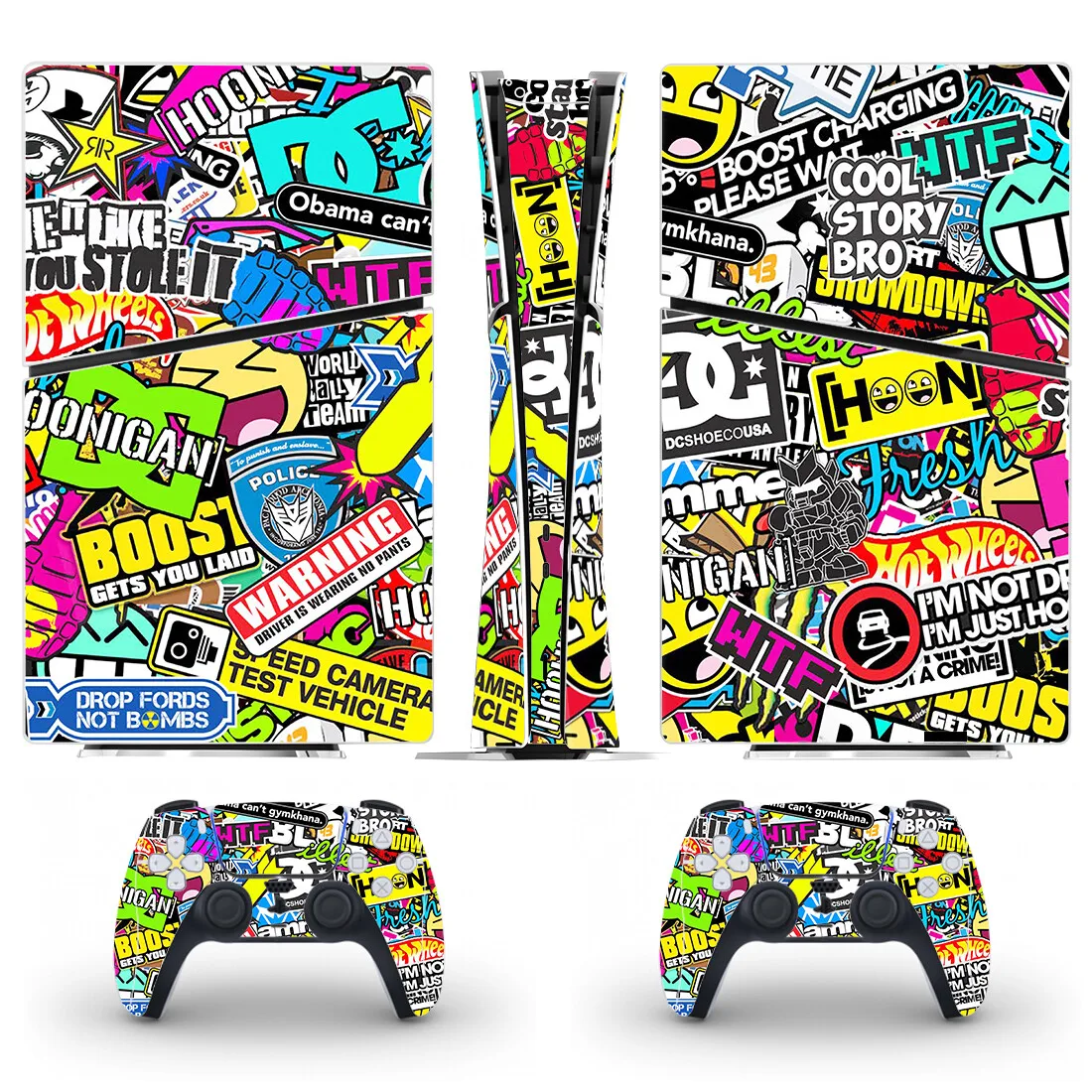 Graffiti Ps5 Slim Digital Skin Sticker Decalcomania Cover Per Console E 2 Controller Nuovo Vinile Ps5 Slim Skin