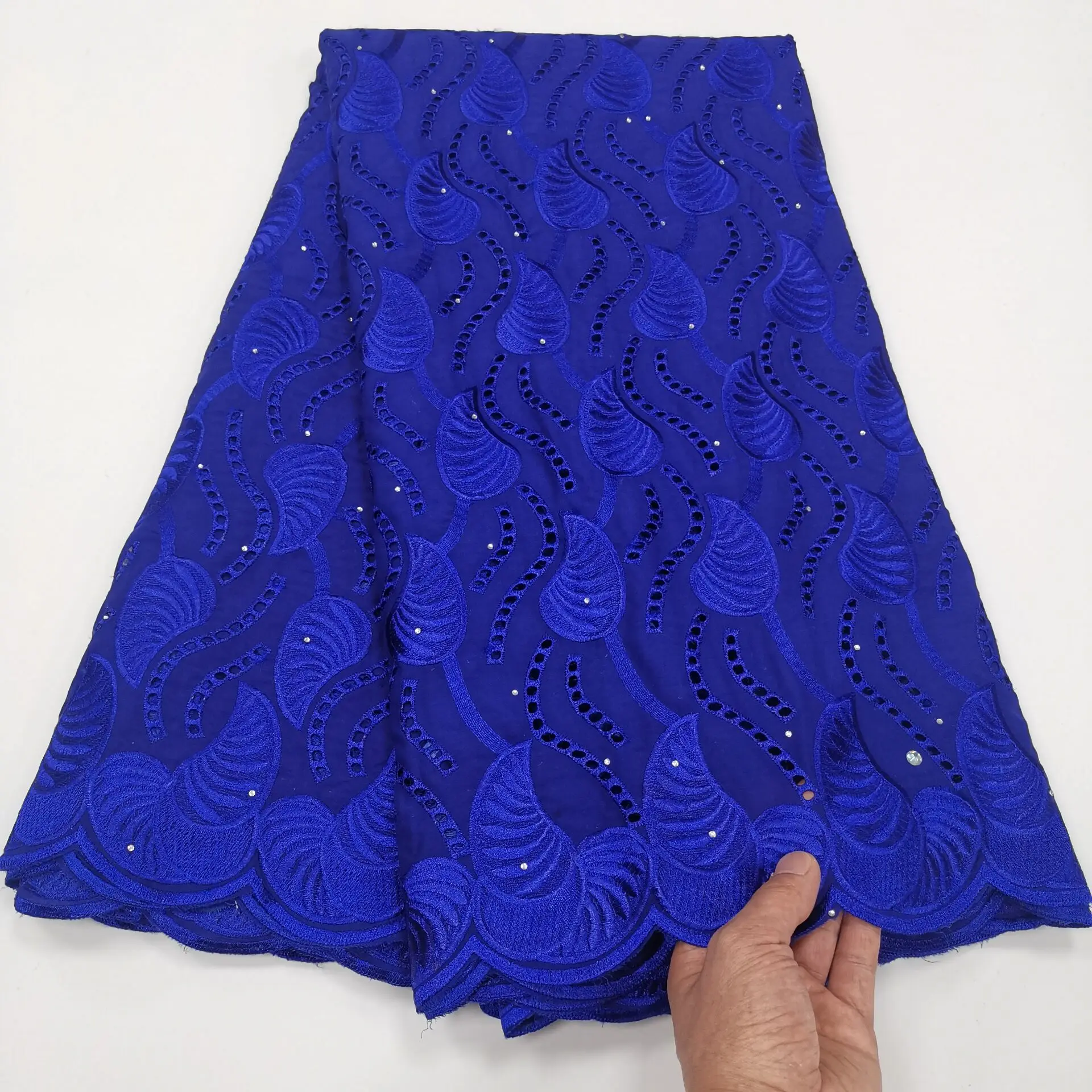 

5Yards Cotton Lace Brode Swiss Voile Lace Fabric Nigerian Lace Fabric For Women Dress