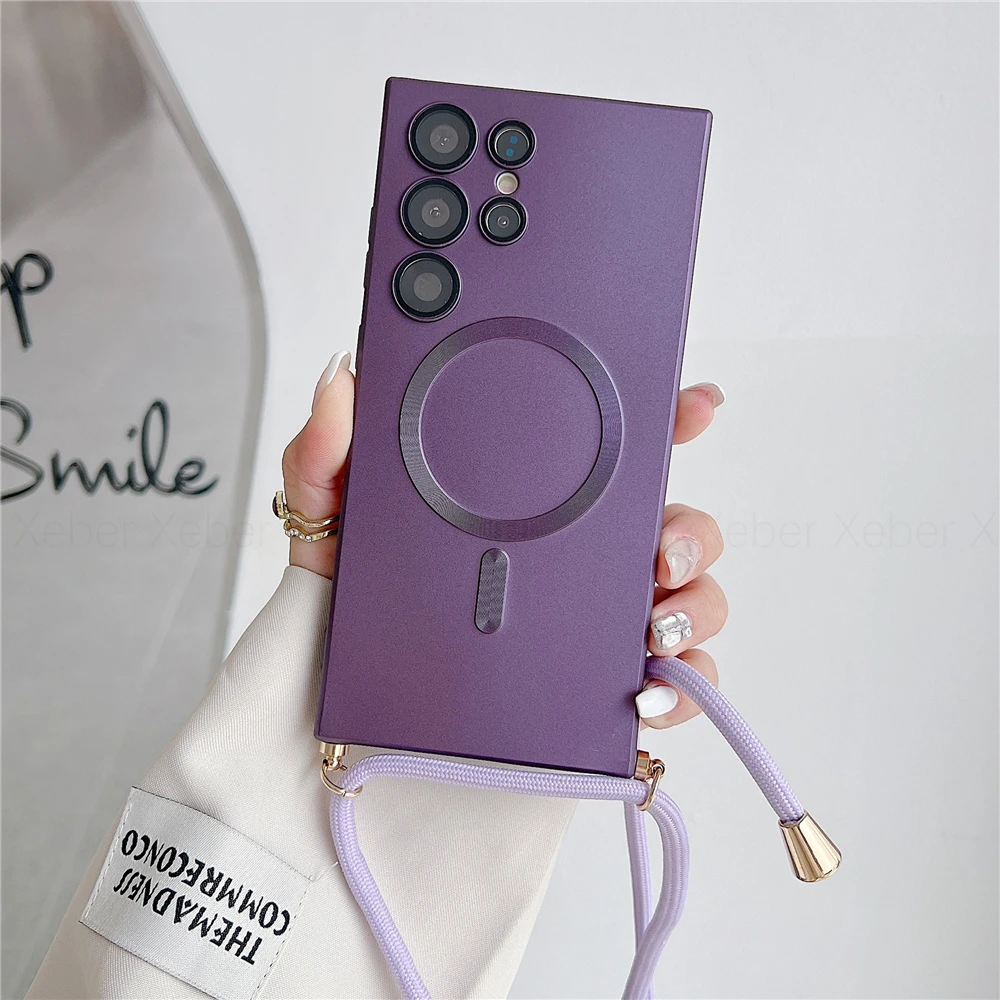 Magnetic Charge Lanyard Case for Samsung Phones