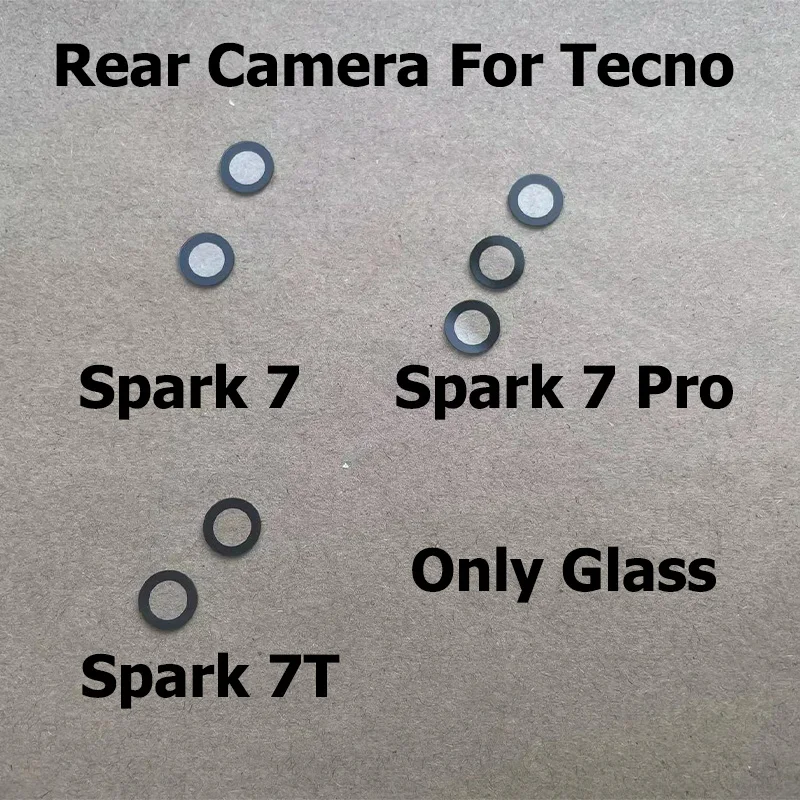 

Новинка для Tecno Spark 7 7T Pro задняя камера стеклянная крышка объектива фоторемонт запасные части