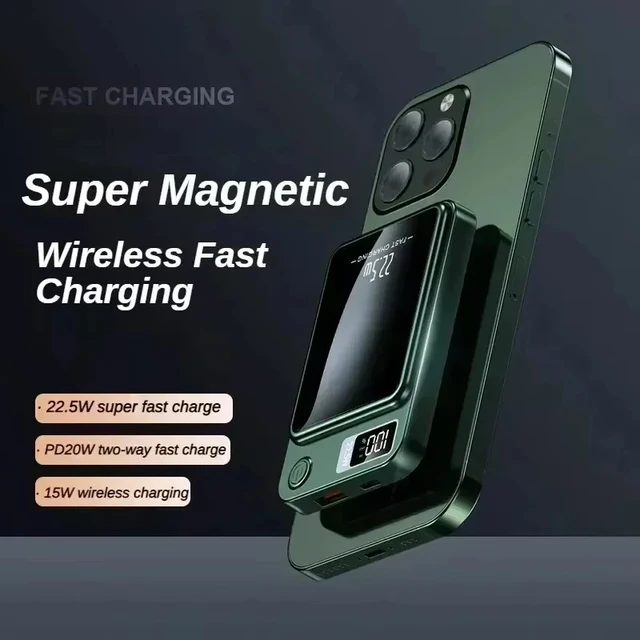 Wireless Magnetic Power Bank Fast Type-C Charger 3
