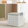 Waterproof Quilt Storage Bag Foldable Large Capacity Clothes Storage Bins Petal Pattern Dust-Proof Moving Storage Quilt Bag 4