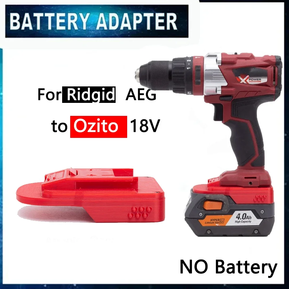 Battery Adapter Converter For Ridgid AEG 18V Lithium Battery To for Ozito 18V power X-Change Cordless Tools (NO Batteries )