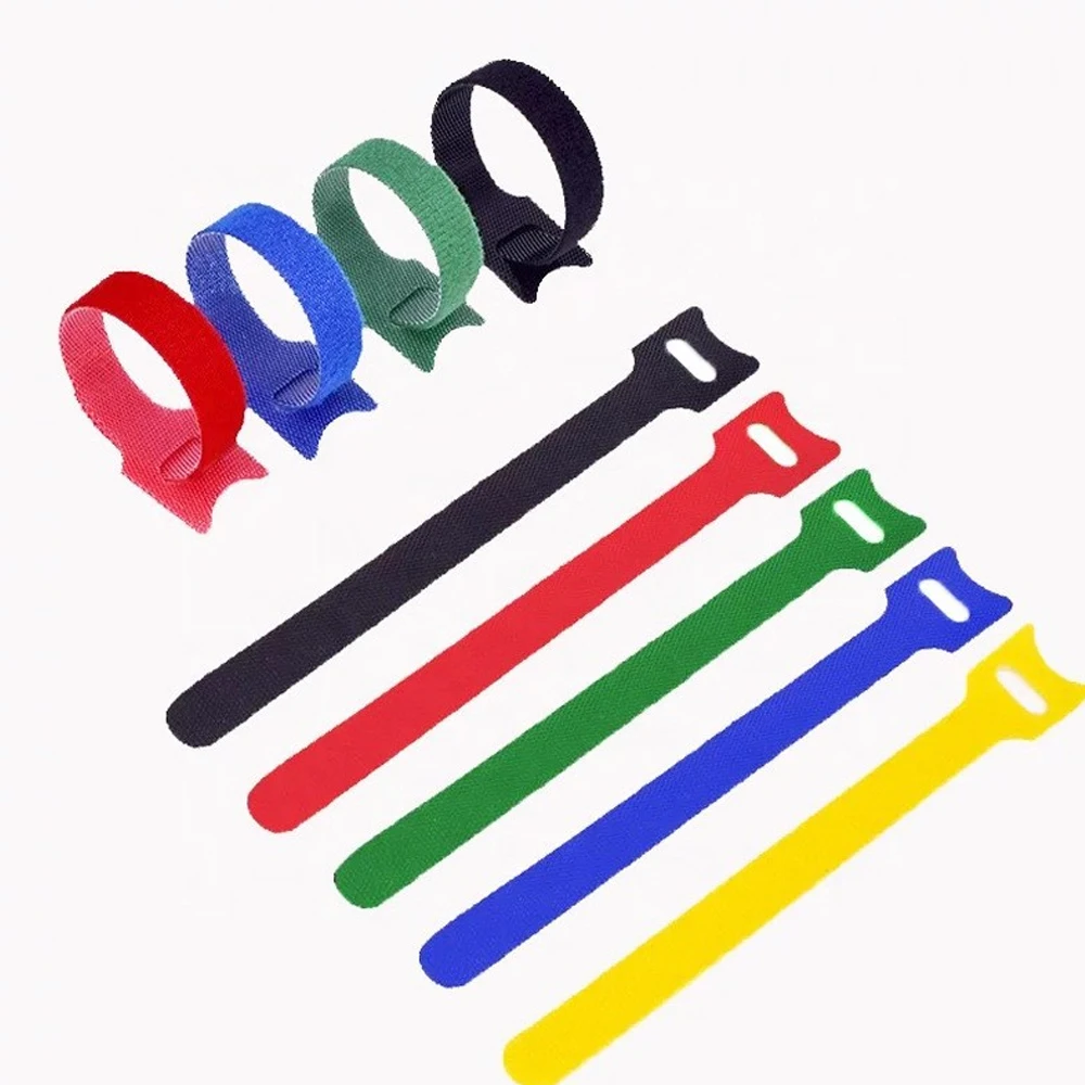 Cable Ties Releasable Wire Organizer Black 15 20 25 30cm Nylon