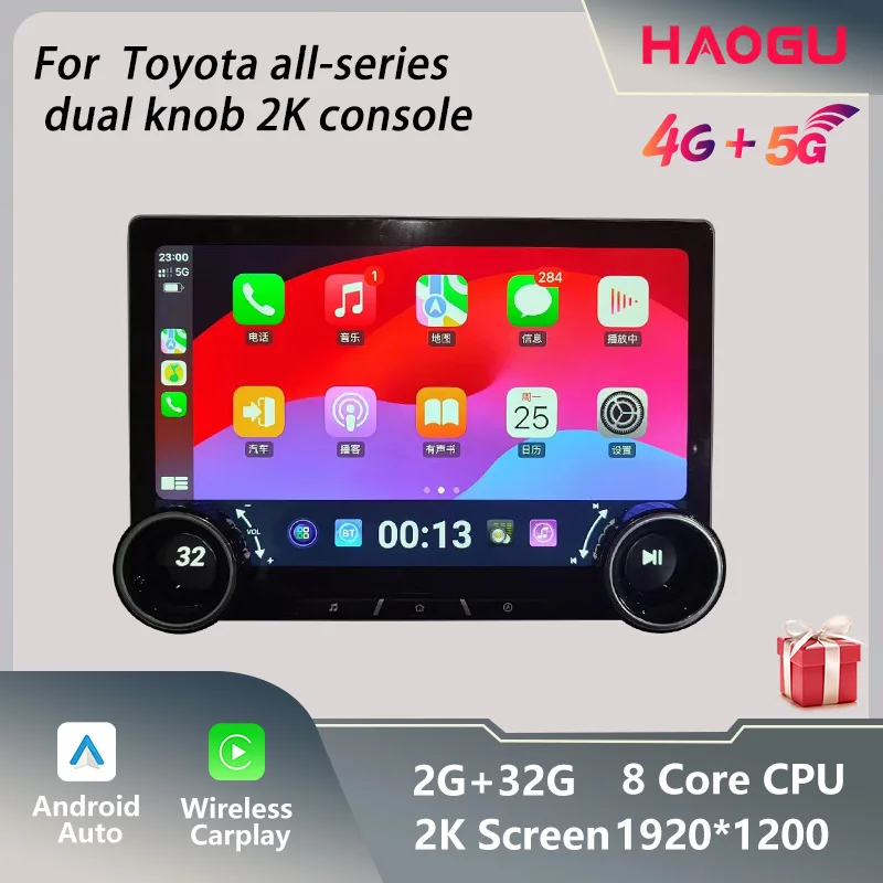 

Автомагнитола для Toyota, стерео-система на Android, 12 дюймов, с двумя ручками, для Toyota RAV4, Corolla, Highlander, Camry
