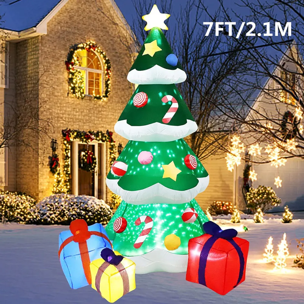 Christmas Inflatable Xmas Tree Built-in LED Light Outdoor