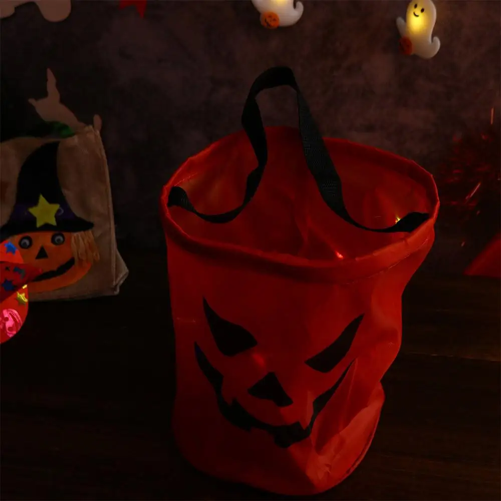 Decoration Storage Bucket Candy Storage Bucke Halloween Candy Bag Thanksgiving Gift Basket Halloween Trick or Treat Bags