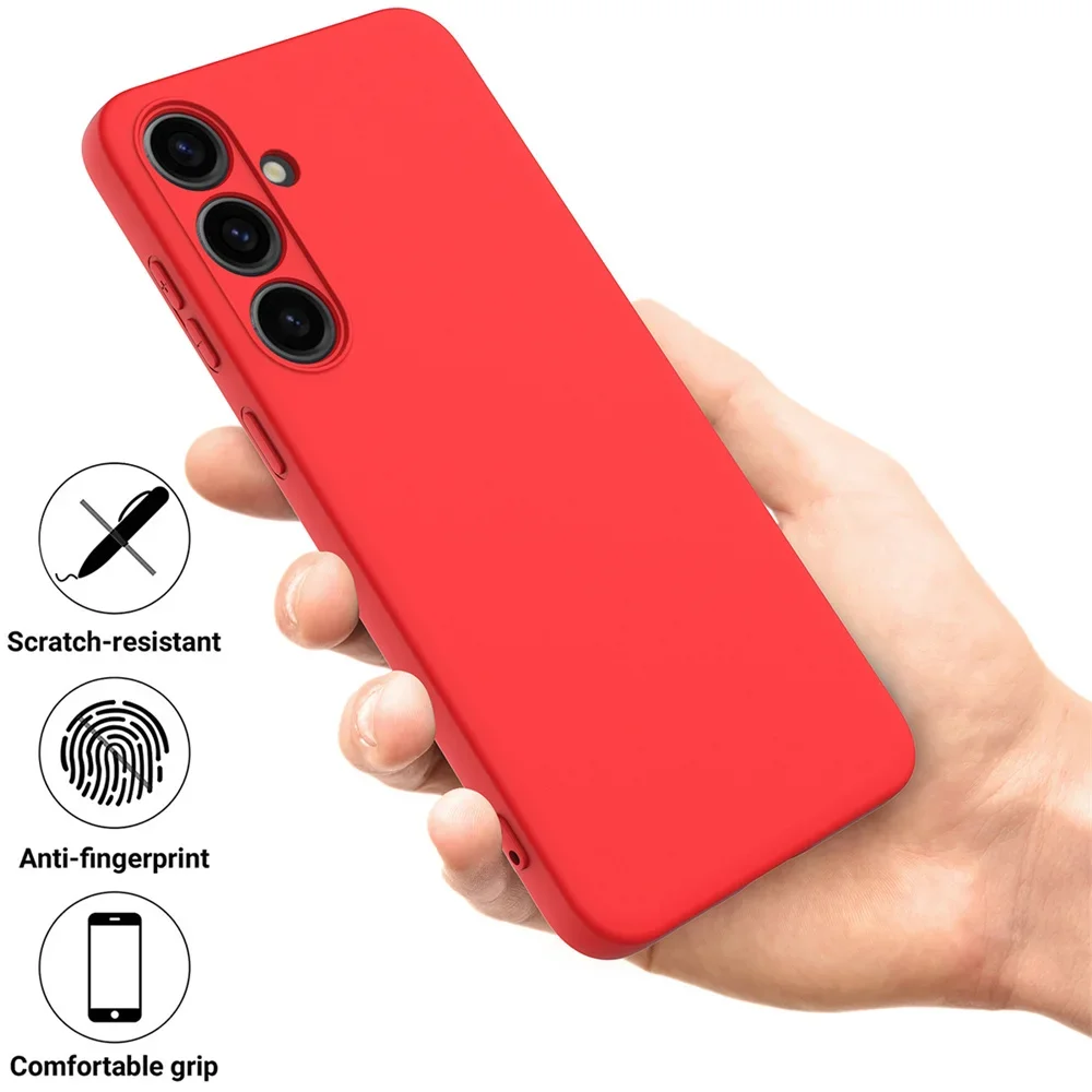Vibrant Liquid Silicone Shockproof Phone Case with Straight Frame Design