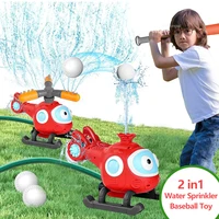 2 in 1 Water Sprinkler Baseball Toy for Kid Baseball Toy Water Game 360° Roating Spray Outdoor Play for Lawn Backyard Pool Party 2