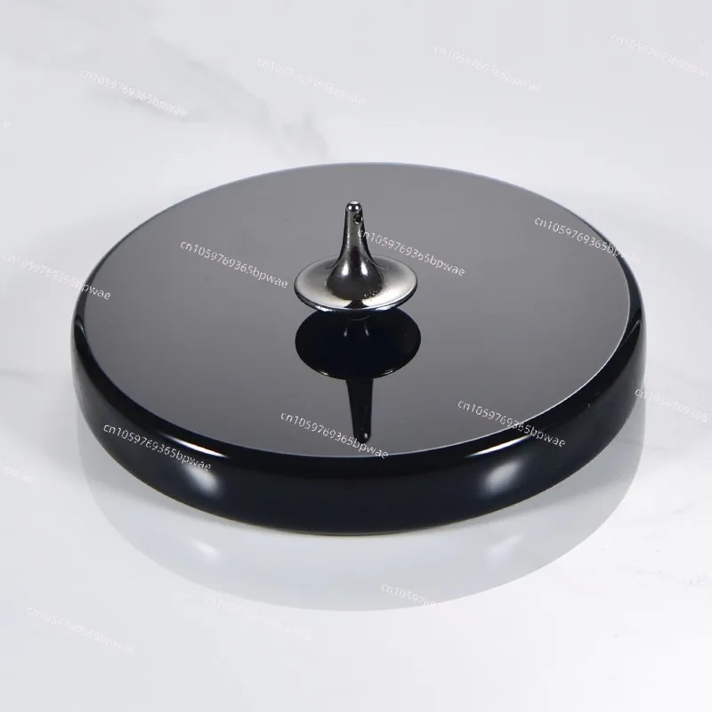 크리스탈 스피닝 탑 트레이, 광택이 나는 부드러운 트레이, 양면 오목형, K9 베이스가 있는 수동 회전식 스피닝 탑 디스플레이 스탠드