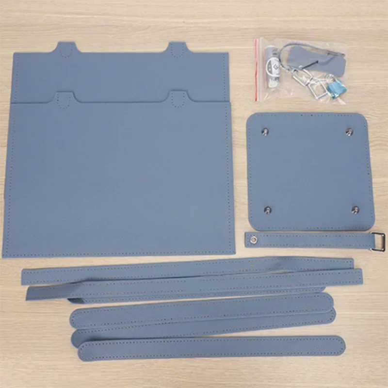 1세트 DIY 가죽 PU 여성 가방 재료 및 액세서리 포함 손바느질 핸드백 핸드 스티칭 반제품