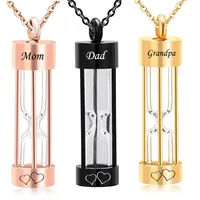 Time Memory Hourglass Glass Cremation Jewelry Urn Necklace for Ashes Pendants Cremation Jewelry Keepsake Memorial 1