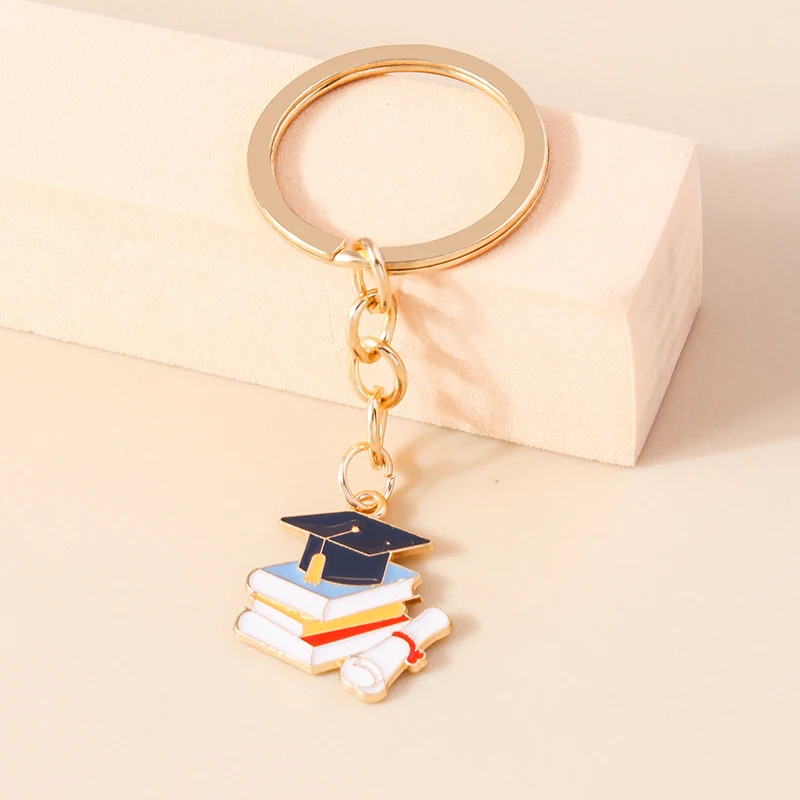 Kreative akademische Kleid Schlüssel bund Bleistift Schlüssel ring für Männer Frauen Handtasche Anhänger DIY Abschluss feier Schmuck Geschenk – Detail 9