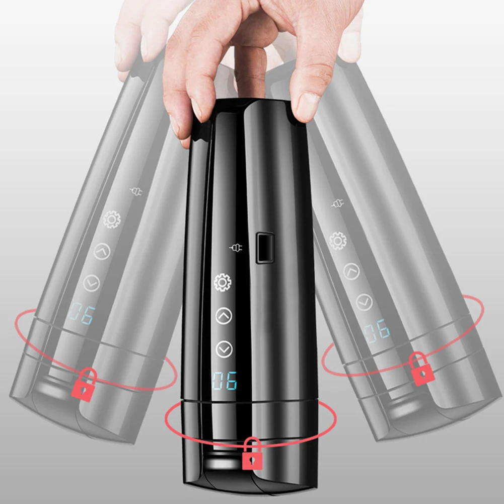 12V-24V 차량용 가열컵 디지털 LCD 디스플레이 여행용 커피 머그컵 워머 스테인리스 스틸 전기 물컵 휴대용 차량용 가열컵