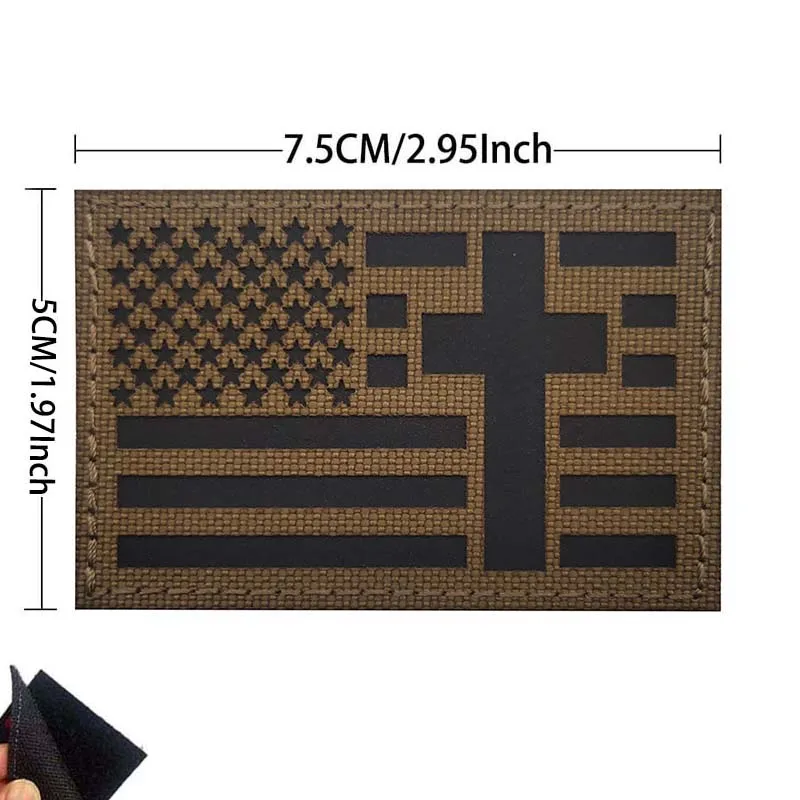 Jesus, Fisch, Gott, christliches Kreuz, Flagge, Emblem, Stoffapplikation, bestickter Aufnäher, Glaube, gesegnetes taktisches Moralabzeichen am Armband – Detail 12