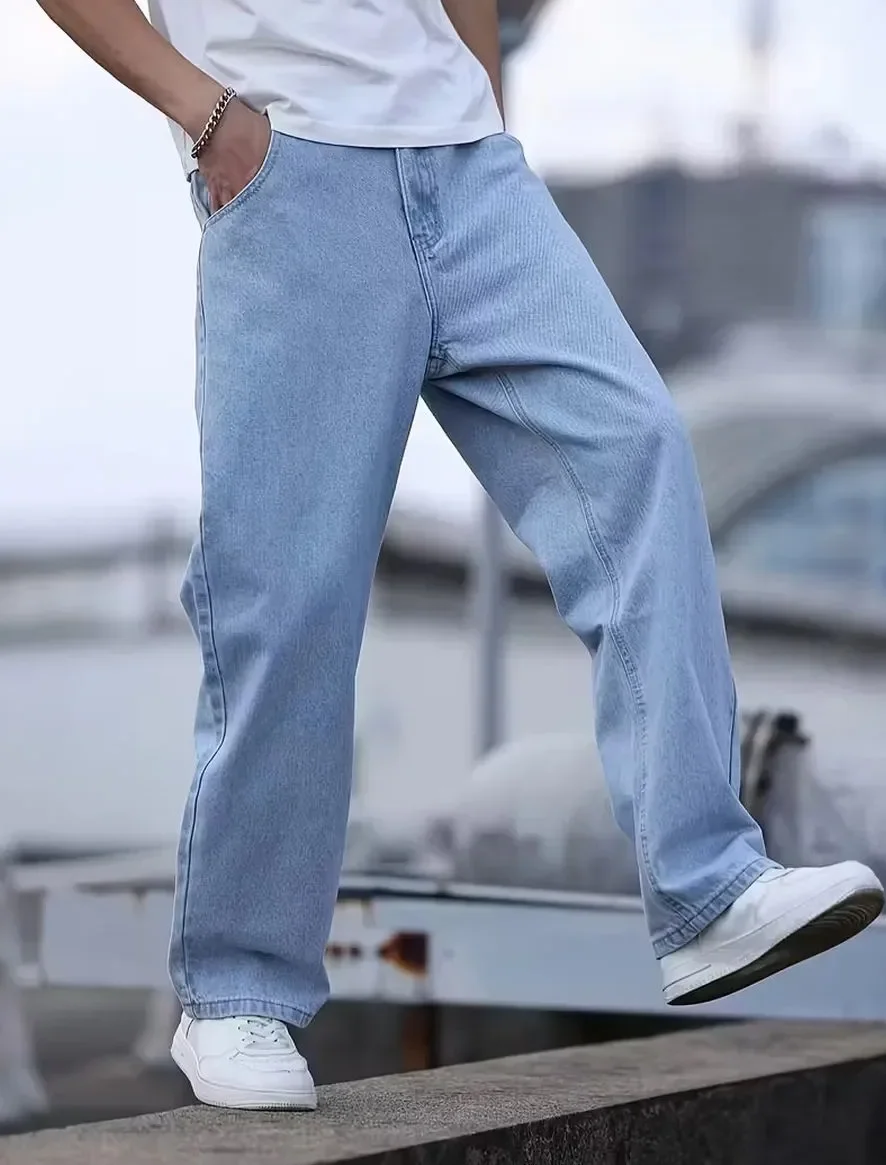 Men's Soft and Comfortable Fabric, Straight-Leg Jeans - Image 4