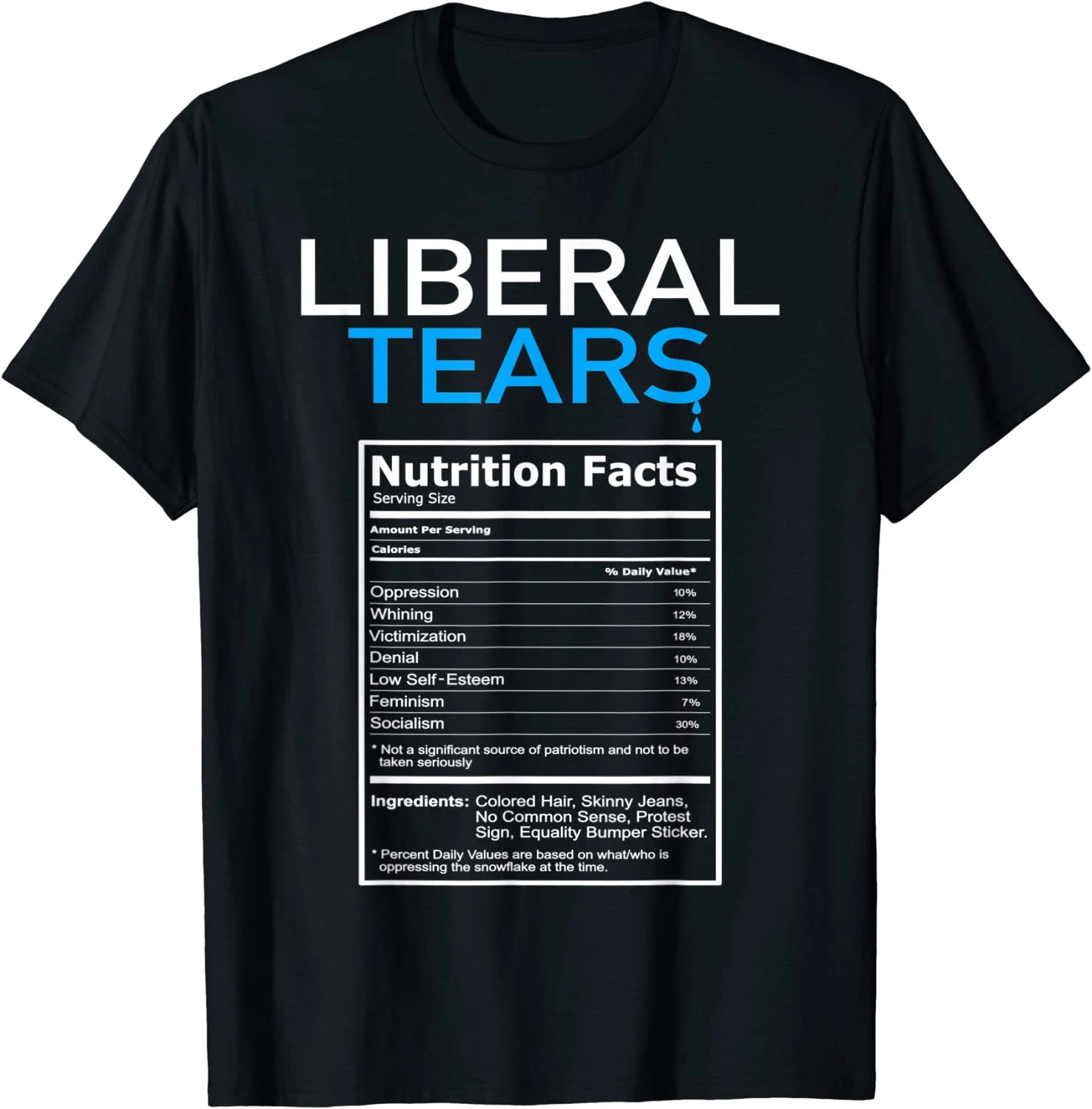

Liberal Tears Anti T-Shirt Vintage T Shirt Graphic T Shirts Streetwear Cotton Casual Daily Four Seasons Tees O-Neck