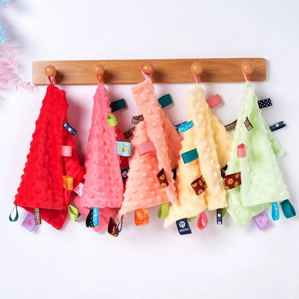

2023 New Baby Bean Label Comforting Towel Cotton Baby Bean Handkerchief Tooth Glue Grinding Stick Comforting Saliva Towel