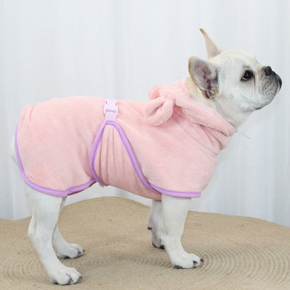 

Банный халат для домашних питомцев, милый коралловый бархат, термобелье для собак, машинная стирка, аксессуары для большого размера, быстрая сушка