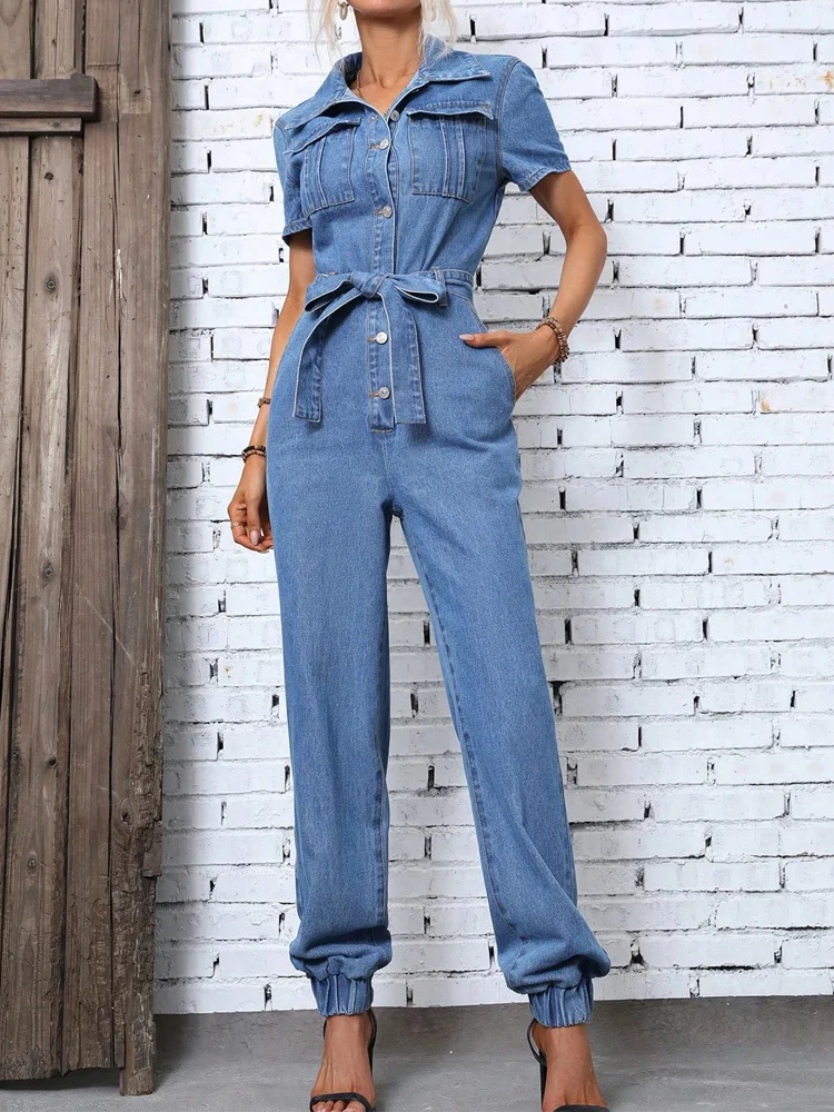 benuynffy-half-button-belted-denim-jumpsuit-women-summer-short-sleeve-pockets-casual-overalls-for-women's-jeans-jumpsuits-2024