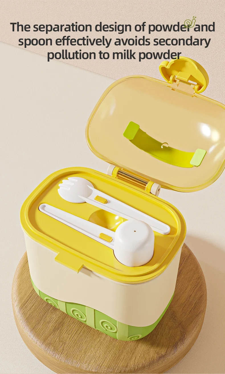 Food Grade PP Children Food Snack Storage Box BPA Free Baby Milk Powder Dispenser Infant Formula Container