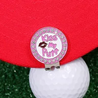 Kinds of Different Design Golf Marker W Golf Hat Clip Clamp Golf Ball Mark Animals Wine Cup Flag 2