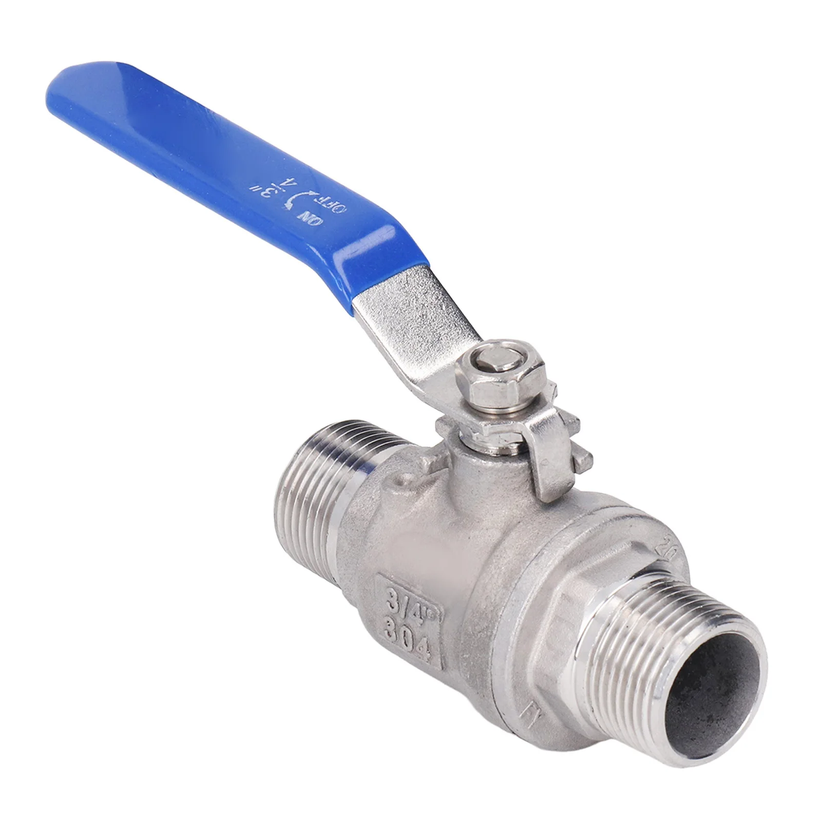 Stainless Steel Ball Valve 3/4in NPT Ball Valve Fast Control Corrosion Resistant Manual Drive PTFE Heavy Duty Handle Versatile