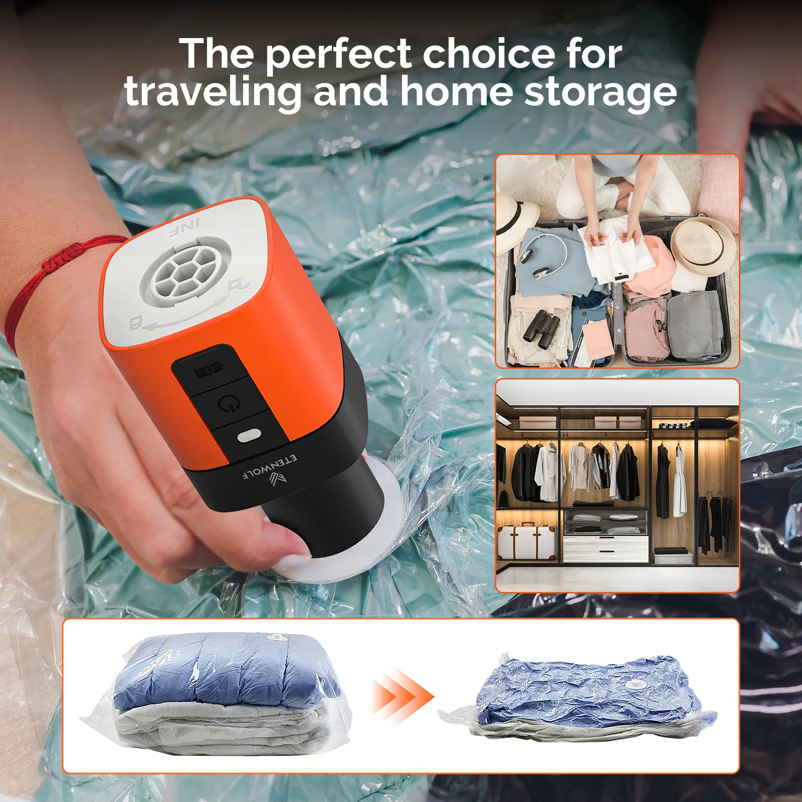 ETENWOLF AIR 3SE Electric Air Pump 2600mAh Camping Light Outdoor Pump Air Mattress Pool Floats Sleeping Pads