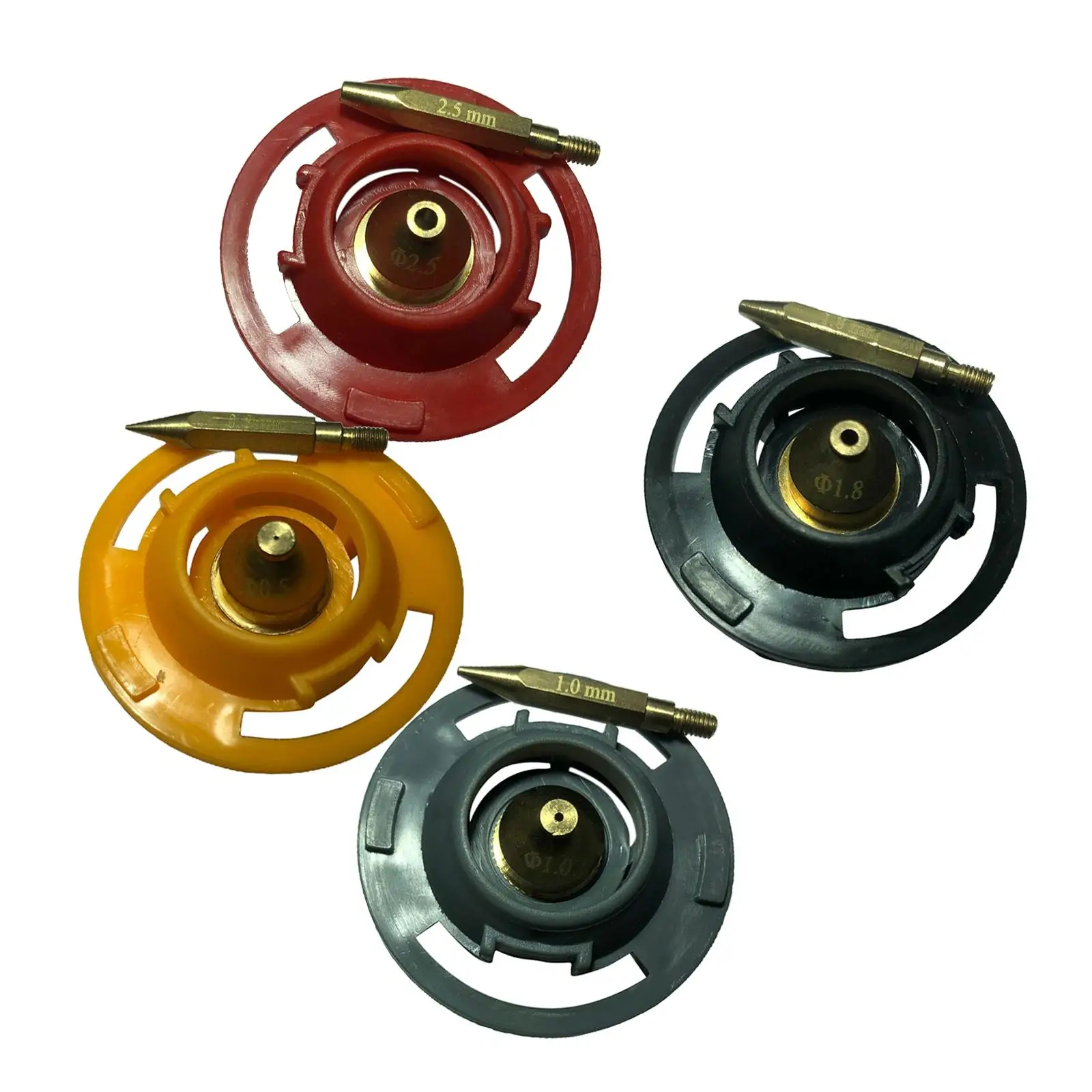 4x Paint Sprayer Nozzles Easy Spraying 0.5/1.0/1.8/2.5mm Durable Electric Paint Nozzles for Cabinets Ceiling Door Walls Chairs