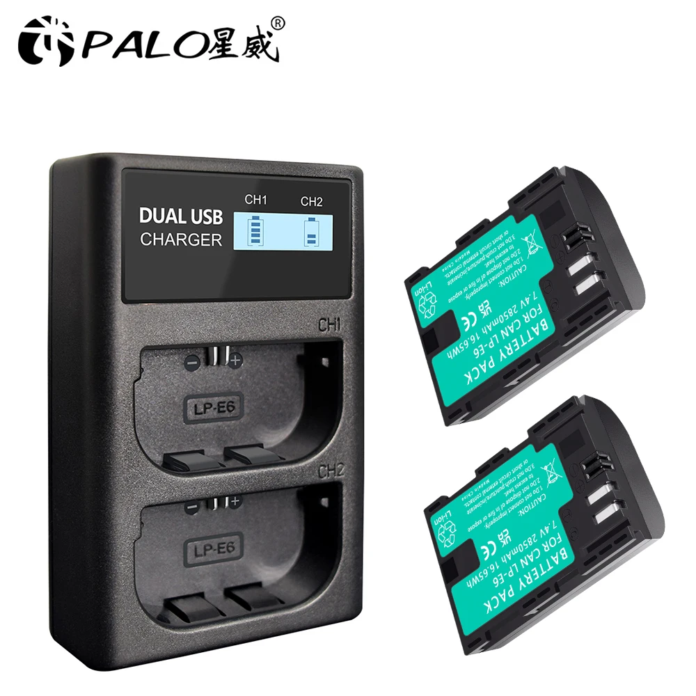 Palo Lp E6 Lp-E6N Lp-E6 Batteria Per Canon Eos 5Ds R 5D Mark Ii 5D Mark Iii 6D 7D 80D Eos 5Ds R Camera