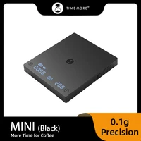 Store Black Mirror Mini  Espresso Coffee Food Kitchen Scale With Time USB Light Weight Digital Scale